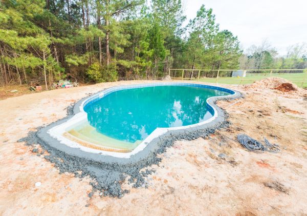 Pool Landscape Leveling in Brighton